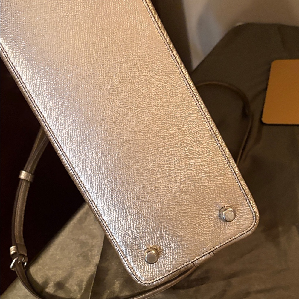 Coach Metallic Dome Satchel - Gold - Picture 10 of 16
